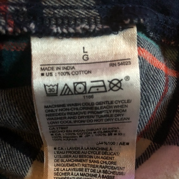 Old Navy - Button Up Flannel Plaid Shirt - Large - Picture 4 of 4